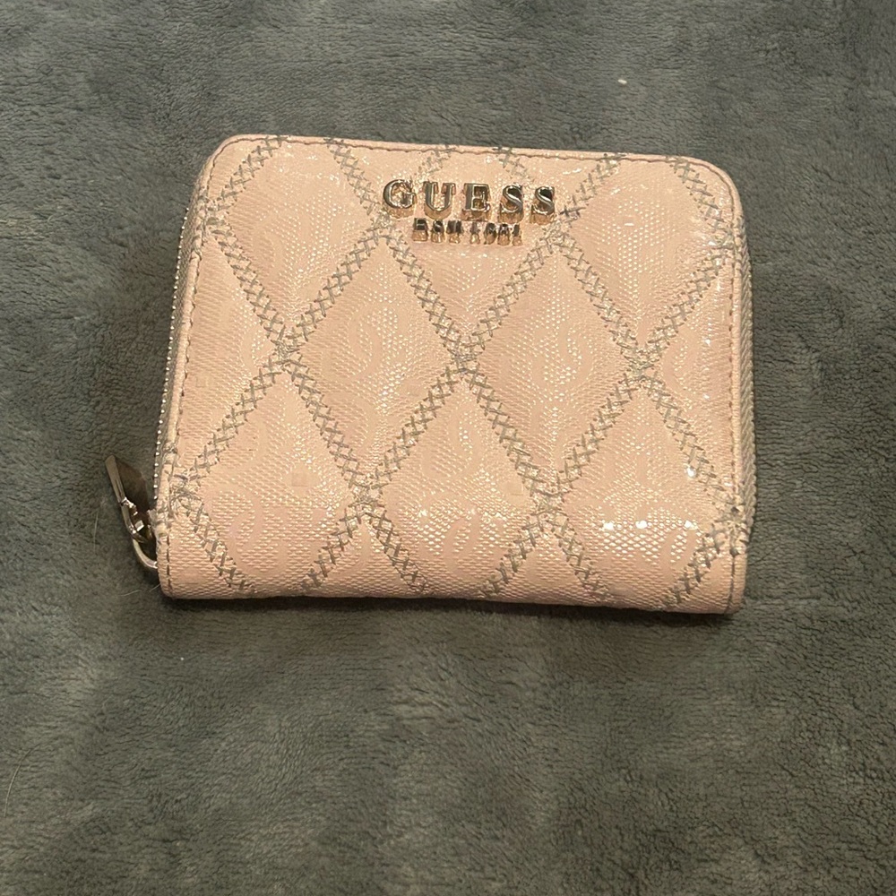 Guess Light Pink Quilted Wallet